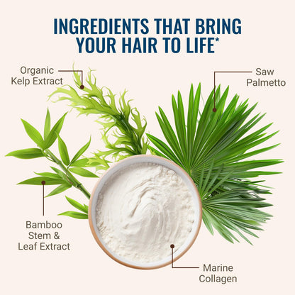 Hair La Vie Live Conscious Revitalizing Blend Hair Growth Vitamins for Women to Support Health of Hair - Supplements w/Biotin, Collagen & Saw Palmetto for Thick, Full Hair - 60 Caps - PrimeBioHealth - canada supplements