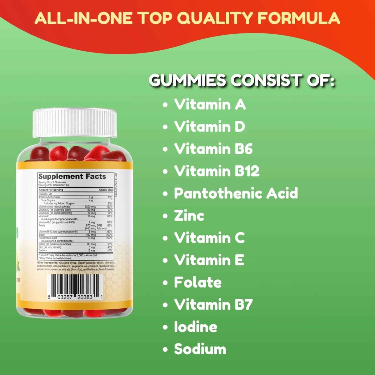 Halal Multivitamin Gummies for Women & Men | Immune & Overall Wellness | 90 Delicious Gummy Vitamins (45-Day Supply)