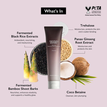 HARUHARU wonder Black Rice Moisture 5.5 Soft Cleansing Gel, Gentle Daily Cleanser, Low 5.5pH, Moisture Balance, Soap Free - PrimeBioHealth - canada supplements