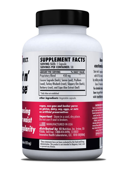 HEALTH DIRECT Sculpt n' Cleanse - Herbal Colon Cleanse for Digestive Health & Regularity - Natural Detox & Gut Flush Supplement - 50 Veggie Capsules - PrimeBioHealth - canada supplements