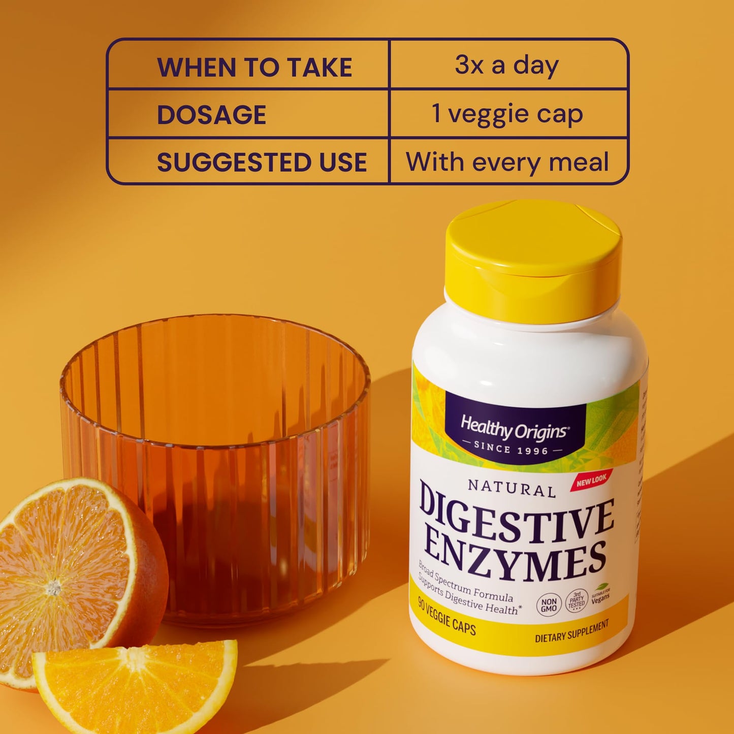 Healthy Origins Digestive Enzymes, 90 Veggie Capsules - Broad Spectrum, Multi-Enzyme Blend with Protease, Amylase & Lipase - Supports GI Comfort, - PrimeBioHealth - canada supplements
