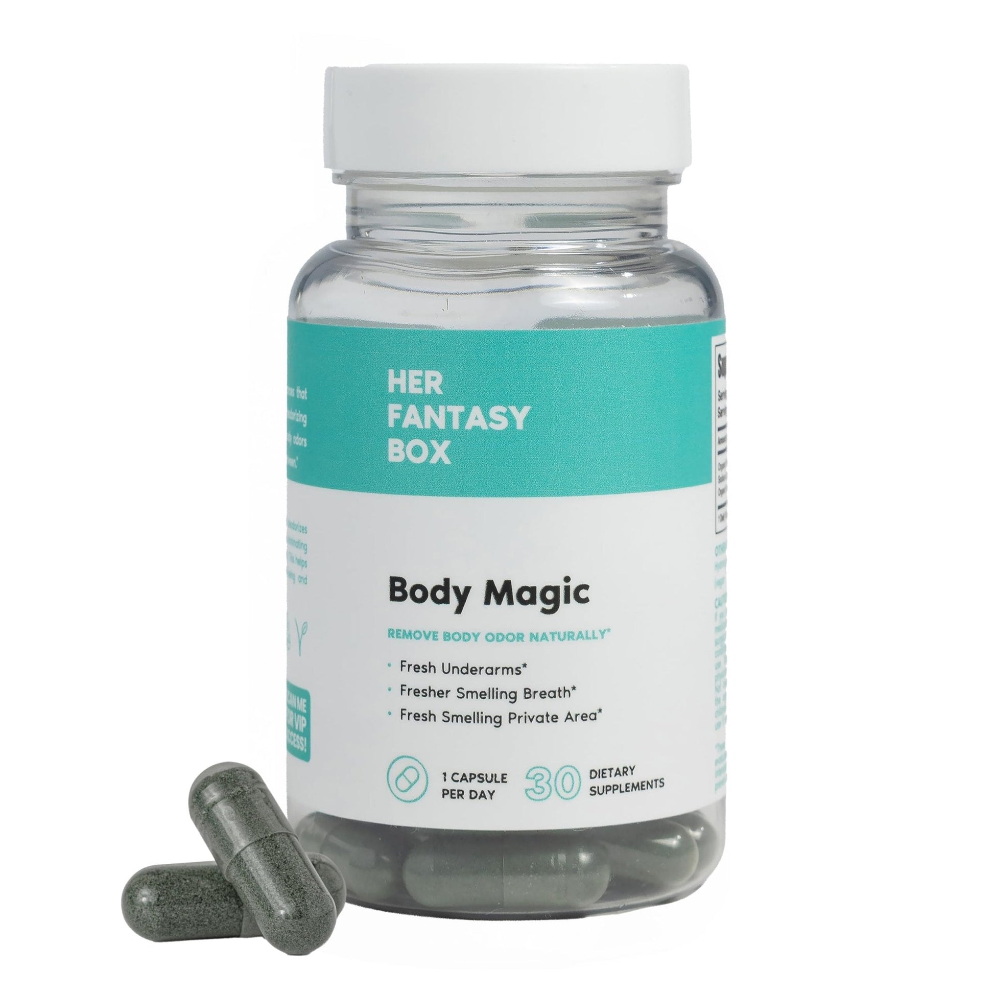 Her Fantasy Box | Body Magic | Chlorophyll Capsules - 30 Vegan Capsules for Detox, Digestion, Gut Health, Skin Support - PrimeBioHealth - canada supplements