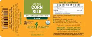 Herb Pharm Certified Organic Corn Silk Liquid Extract for Urinary System Support, 1 Fl Oz