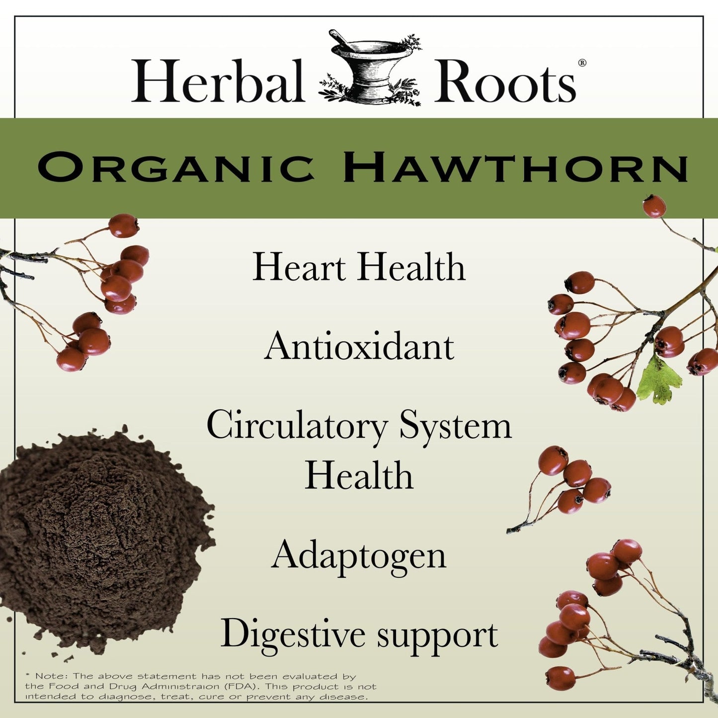Herbal Roots Organic Hawthorn Berry Capsules | Extra Strength 1,200mg per Serving | 60 Vegan Capsules - PrimeBioHealth - canada supplements