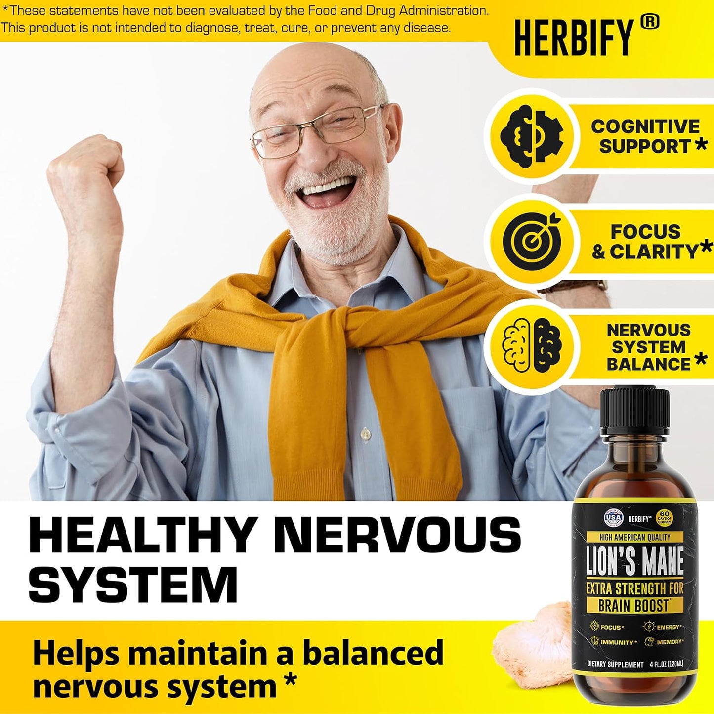 HERBIFY Bundle - Lions Mane Drops & Biotin and Collagen - Brain, Hair, Skin & Nails Support - PrimeBioHealth - canada supplements