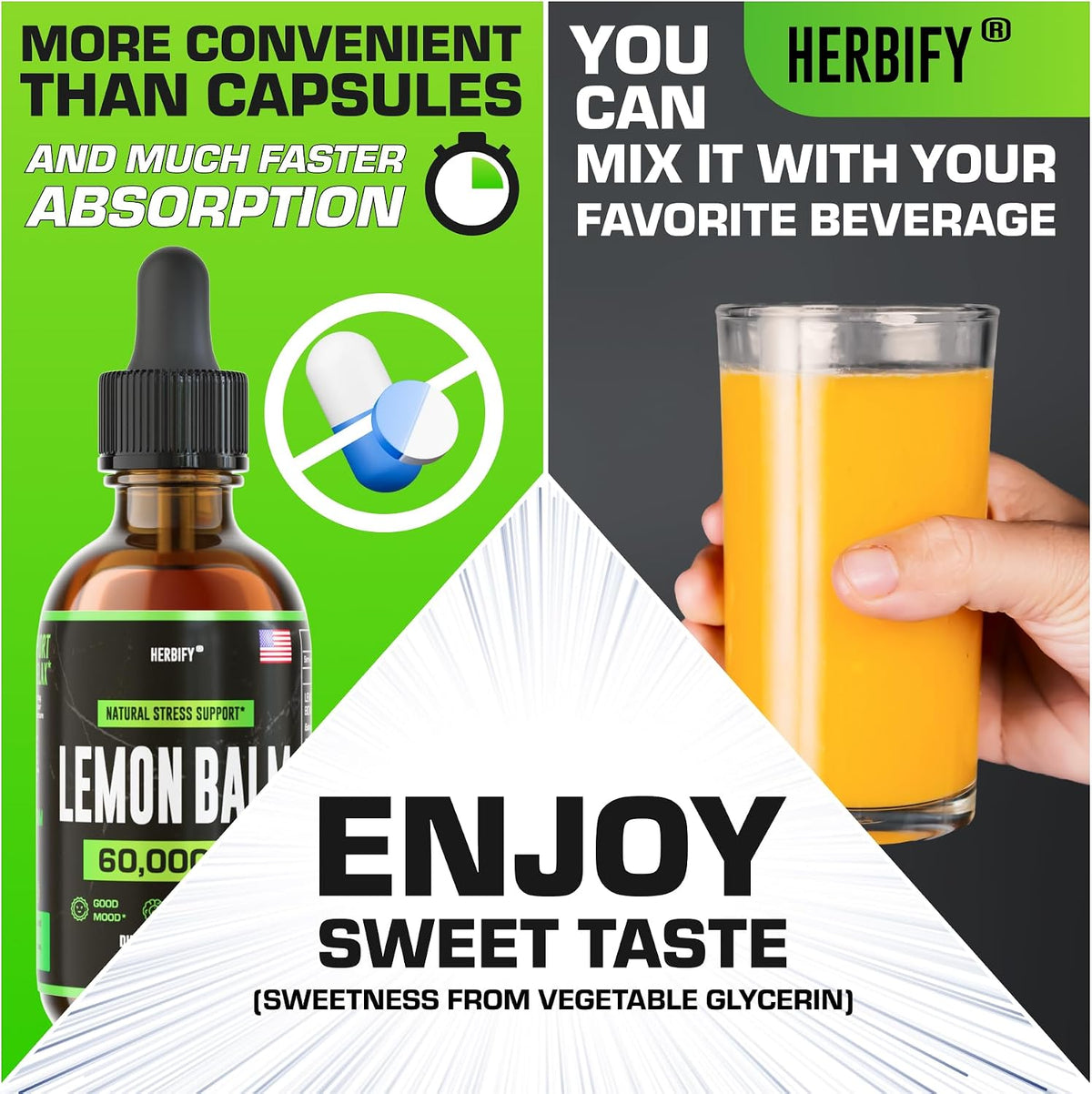HERBIFY Bundle - Lions Mane Drops & Lemon Balm - Brain and Immune Support - PrimeBioHealth - canada supplements