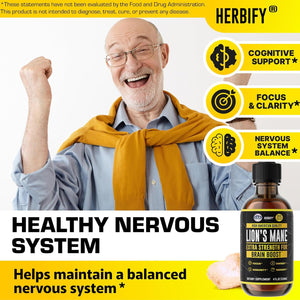 HERBIFY Bundle - Lions Mane & Mullein 4 Fl Oz Drops - Supplement for Memory, Focus & Clarity & Immune Support, Lung Cleanse and Bronchial Support - PrimeBioHealth - canada supplements