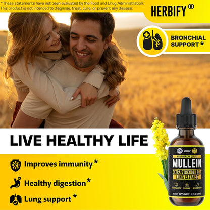 HERBIFY Bundle - Mullein Leaf Extract & Biotin and Collagen - Respiratory Support & Hair Skin and Nails Vitamins Support - PrimeBioHealth - canada supplements
