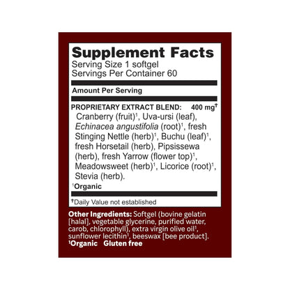 Herbs Etc. CranBladder ReLeaf Softgels - Bladder Health Support - Natural Supplement Formula to Aid Urinary Health & Comfort - Optimal Urinary Support with Cranberry - 60 Softgels (60 Servings)