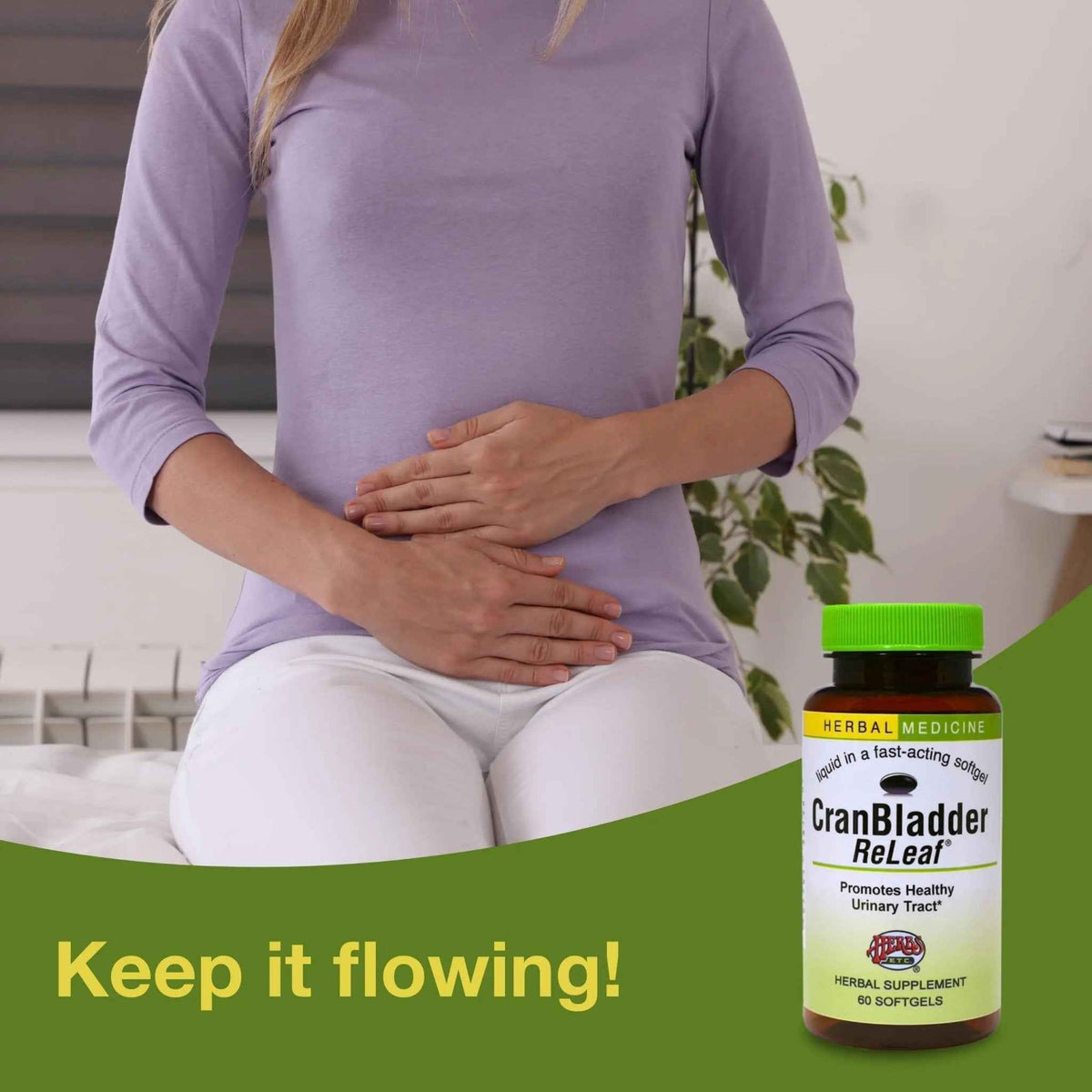 Herbs Etc. CranBladder ReLeaf Softgels - Bladder Health Support - Natural Supplement Formula to Aid Urinary Health & Comfort - Optimal Urinary Support with Cranberry - 60 Softgels (60 Servings)
