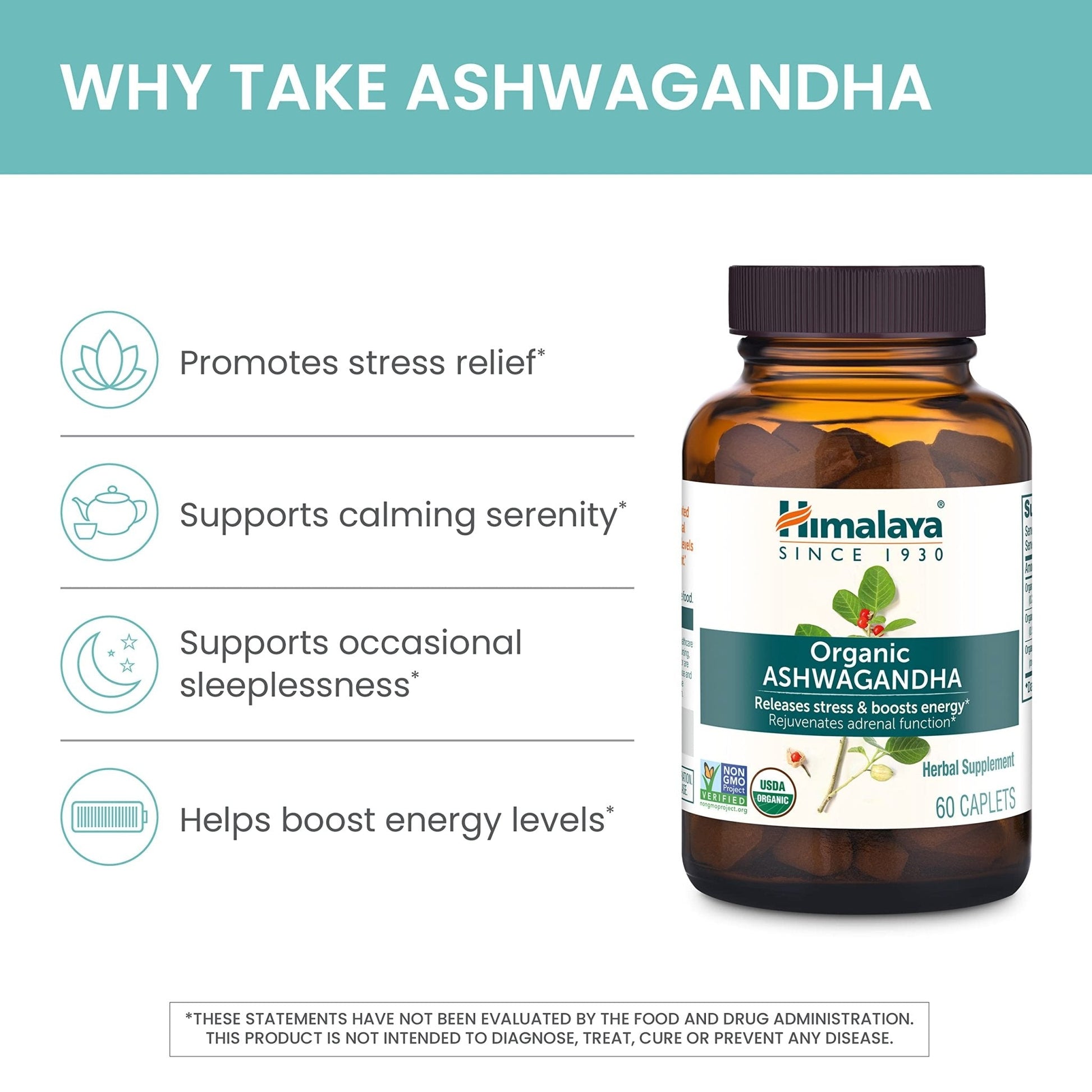 Himalaya Organic Ashwagandha Root, 2 Month Supply - Herbal Adrenal Support Supplements for Stress Relief and Energy Support - USDA Organic, Non-GMO, Vegan - PrimeBioHealth - canada supplements