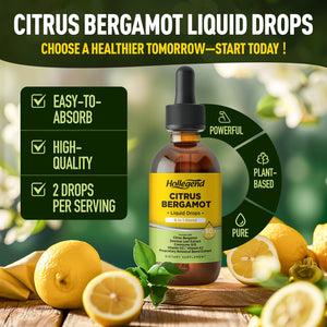 HOLLEGEND Citrus Bergamot Liquid Drops, Organic Citrus Bergamot 1000mg Supplement, Plus Soursop, CoQ10, Vitamin D3, K2, - PrimeBioHealth - canada supplements