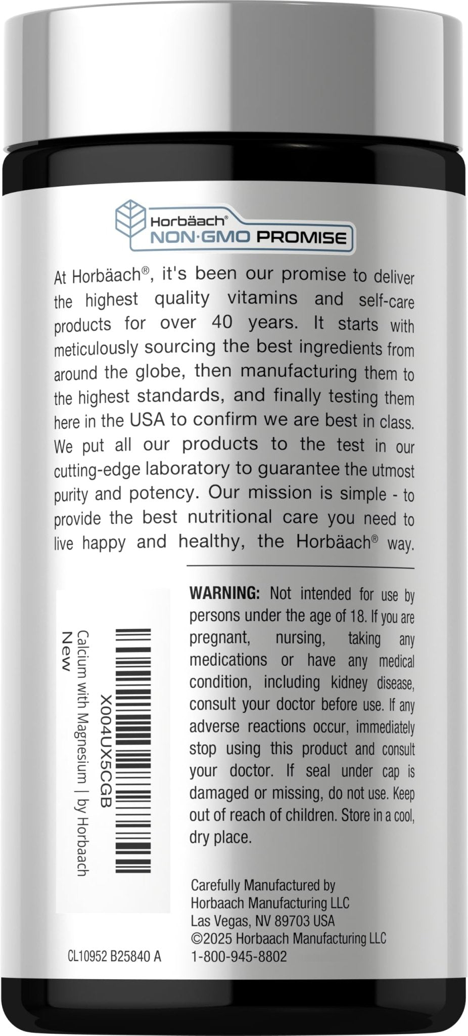 Horbäach Calcium Magnesium D3 | 180 Coated Caplets | Supports Bone Density | Supplement for Men and Women - PrimeBioHealth - canada supplements
