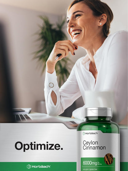 Horbäach Ceylon Cinnamon Supplement | 150 Capsules | Herbal Extract Pills | Non-GMO & Gluten Free - PrimeBioHealth - canada supplements