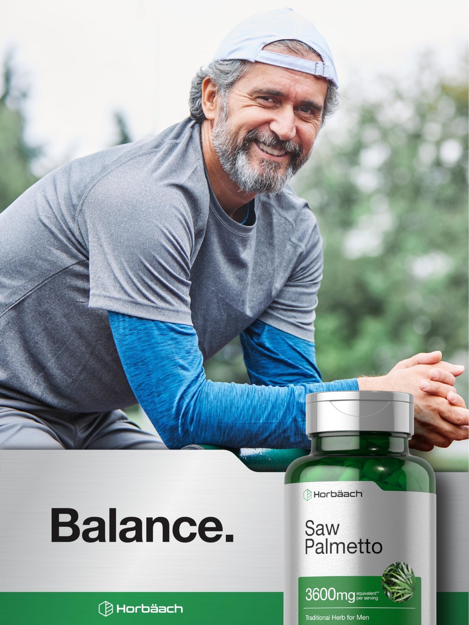 Horbäach Saw Palmetto Extract | 120 Capsules | Non-GMO and Gluten Free Formula | from Saw Palmetto Berries - PrimeBioHealth - canada supplements