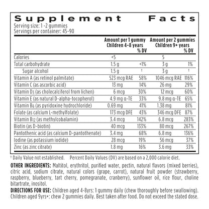 Igennus Methylated Kids Multivitamin Gummies, Clean Label & Third Party Tested, No Artificial Sweeteners or Flavors, Sugar Free, Age 4+, 90 Natural Berry Flavor - PrimeBioHealth - canada supplements