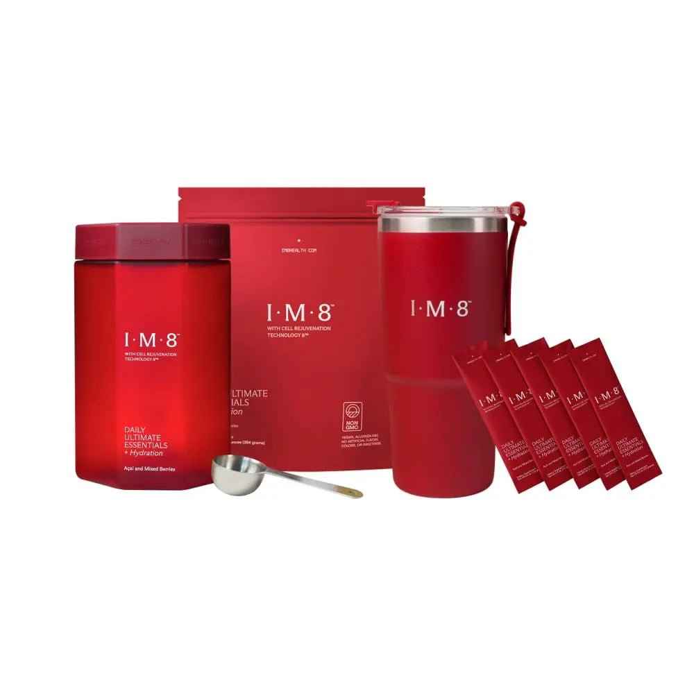 IM8 Daily Ultimate Essentials All-in-One Multivitamin Supplement (30 Servings, Starter Kit - Scoop + Tumbler Included)