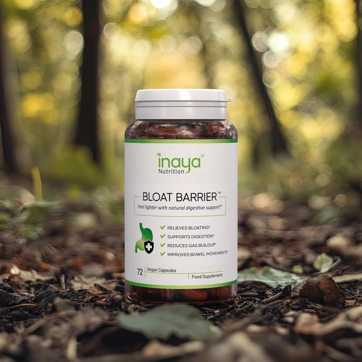 Inaya Nutrition BloatBarrier 72 Capsules - Natural Digestion and Bloating Supplement for Stomach Bloating Relief, Gas Reduction, and Improved Bowel Movements - PrimeBioHealth - canada supplements
