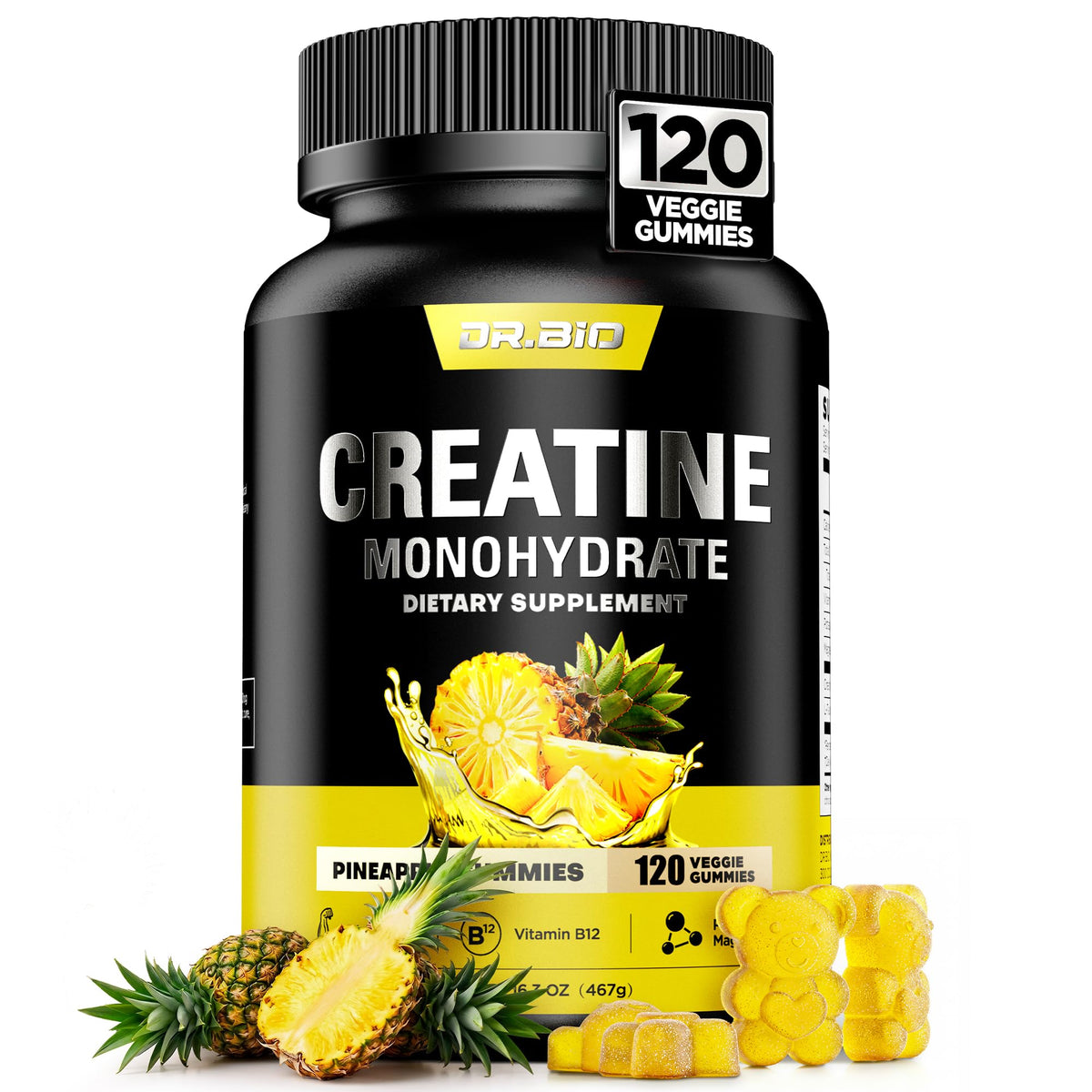 Instant Boost Creatine Monohydrate Gummies, Complex Formula with Real 5000mg Creatine, L-Taurine, B12, Mg & K, Pre-Workout Creatine for Women & Men to Support Energy - PrimeBioHealth - canada supplements