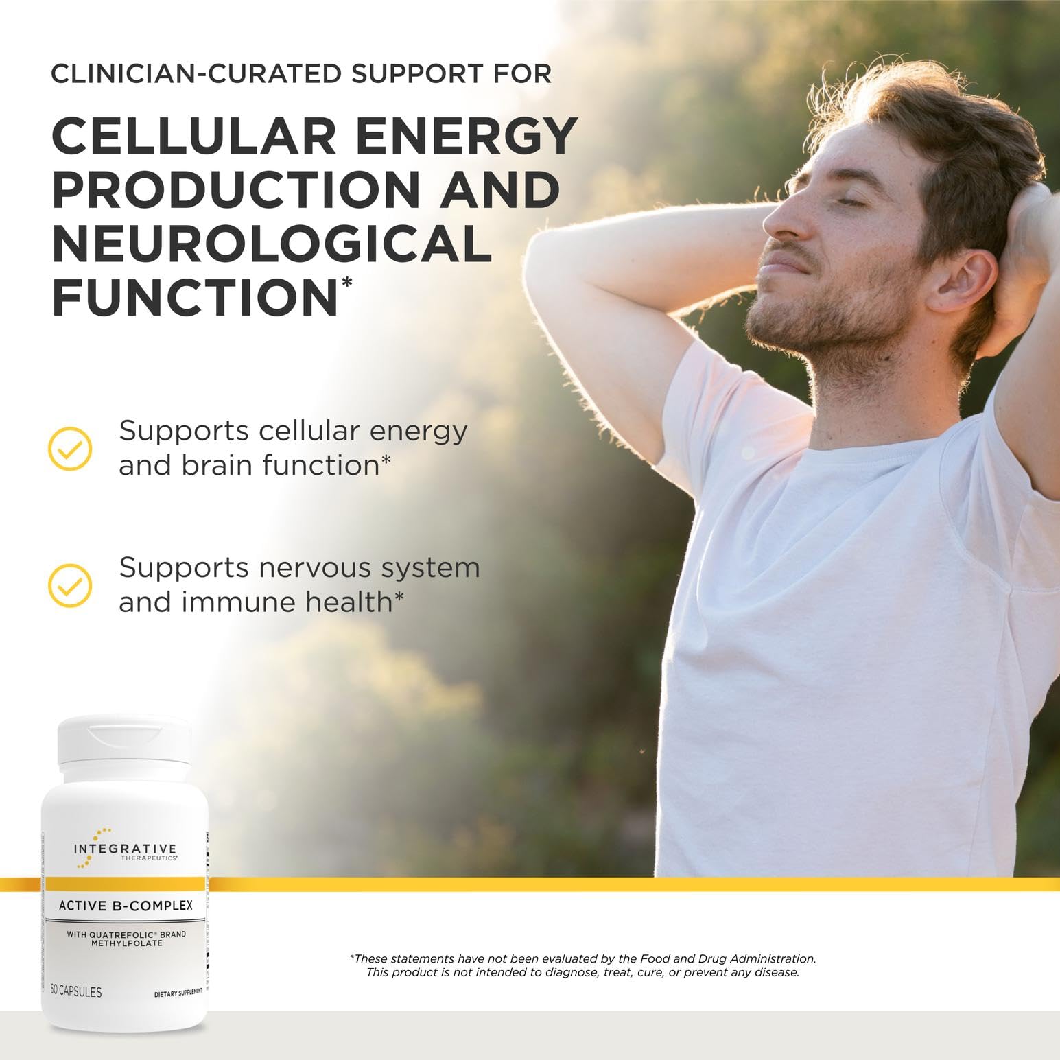 Integrative Therapeutics Active B-Complex - with Choline and Methylfolate - Cellular Energy, Immune Function & Heart Health Support with Vitamins B2, B6 & B12 - PrimeBioHealth - canada supplements