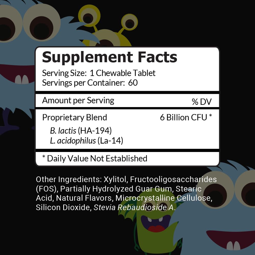 Intelligent Labs Kids/Children Probiotics 6 Billion CFU with Prebiotics, PHGG & FOS, Once-Daily Chewable, Great Taste, 10x Effectiveness - PrimeBioHealth - canada supplements