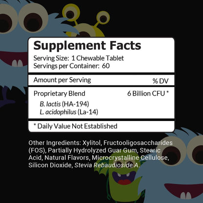 Intelligent Labs Kids/Children Probiotics 6 Billion CFU with Prebiotics, PHGG & FOS, Once-Daily Chewable, Great Taste, 10x Effectiveness - PrimeBioHealth - canada supplements