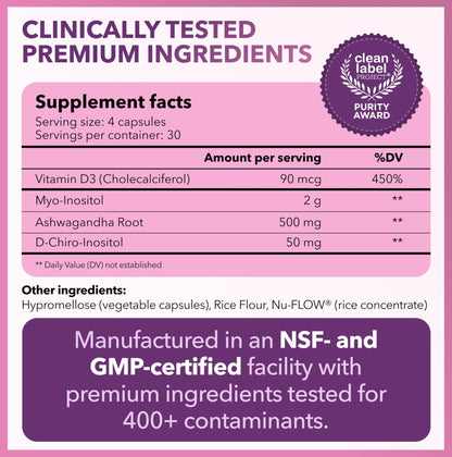 Intimate Rose Myo-Inositol & D-Chiro Inositol Supplement for Women - Hormone Balance & Ovarian Support for Women - PrimeBioHealth - canada supplements