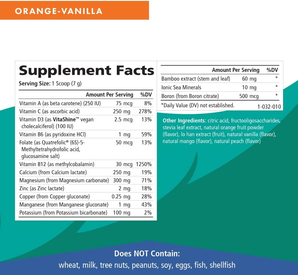 Ionic Fizz Calcium Plus by Pure Essence - Perfect Calcium/Magnesium Ratio with Vitamin A, B, C, D and Potassium Strong Bones - Orange Vanilla - 7.41 oz - PrimeBioHealth - canada supplements
