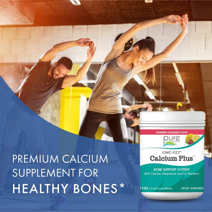 Ionic Fizz Calcium Plus by Pure Essence - Perfect Calcium/Magnesium Ratio with Vitamin A, B, C, D and Potassium Strong Bones - Orange Vanilla - 7.41 oz - PrimeBioHealth - canada supplements