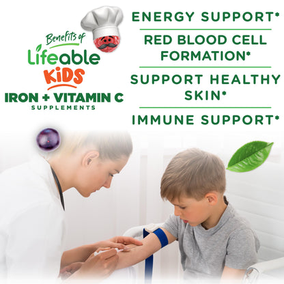 Iron Supplements for Kids | 10mg | with Vitamin C | Great Tasting Iron Gummies for Kids | Vegan Non GMO Kids Iron | for Immune Health - PrimeBioHealth - canada supplements