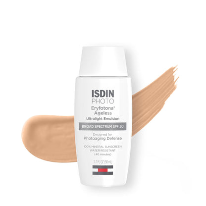 ISDIN Eryfotona Ageless SPF 50 (1.7 Fl Oz) | Tinted Mineral Sunscreen for Face with Zinc Oxide | Anti-Aging Sunscreen with DNA Repairsomes & Vitamin E - PrimeBioHealth - canada supplements