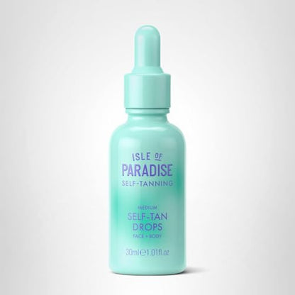 Isle of Paradise Self Tanning Face & Body Drops- Medium, Self Tanner Drops for a Natural Bronze, Long-lasting Tan - PrimeBioHealth - canada supplements