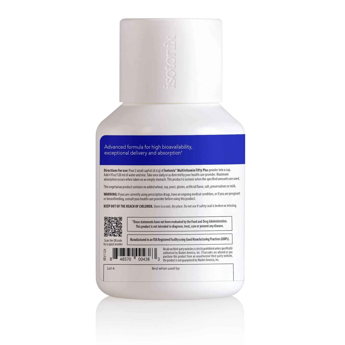 Isotonix Multivitamin Fifty Plus – Daily Multivitamin for Adults 50+ with B-Vitamins, Antioxidants, and Essential Nutrients