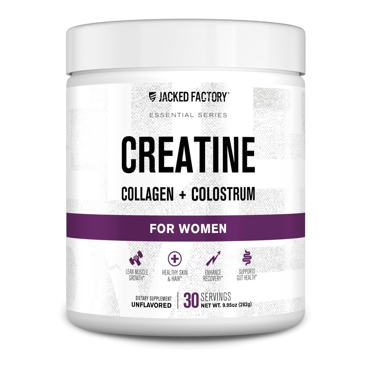 Jacked Factory Creatine for Women - Creatine Monohydrate with Collagen + Colostrum to Support Workout Performance, Lean Muscle Growth, Healthy Hair, Skin, - PrimeBioHealth - canada supplements