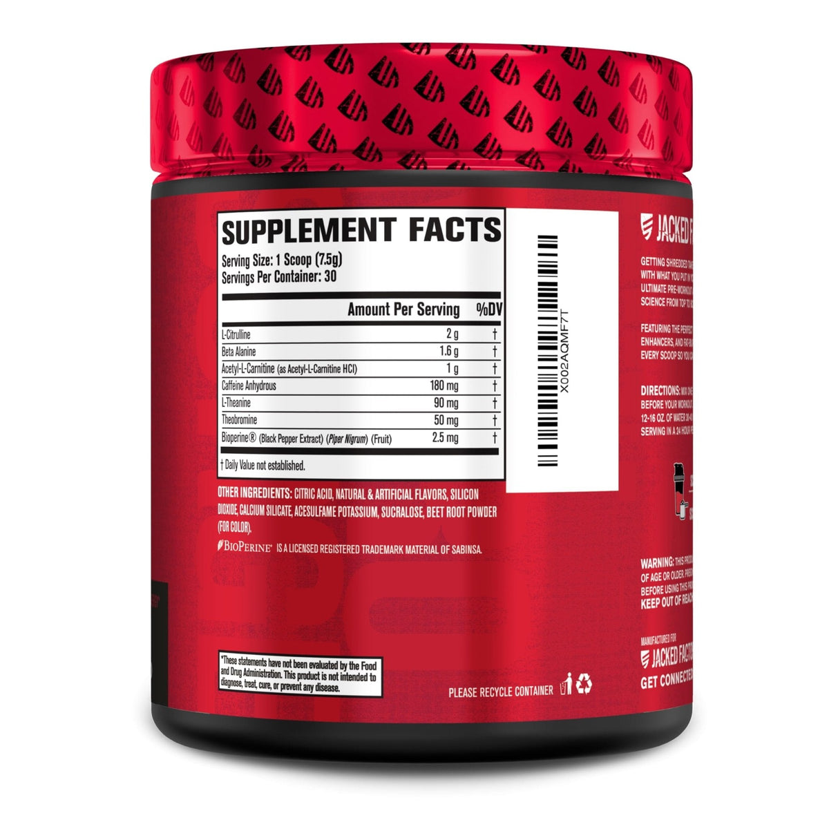 Jacked Factory NITROSURGE Shred Pre Workout Supplement - Energy Booster, Instant Strength Gains, Sharp Focus, Powerful Pumps - Nitric Oxide Booster & PreWorkout Powder - 30Sv, Fruit Punch - PrimeBioHealth - canada supplements