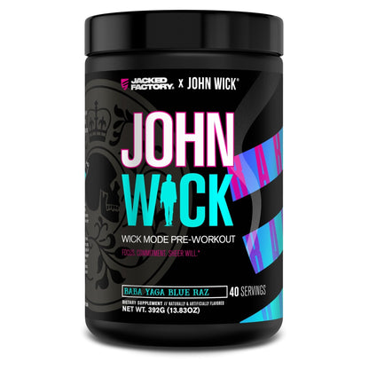 Jacked Factory X John Wick - Wick Mode Pre Workout Powder - Intense Energy, Battle-Ready Focus, Unstoppable Commitment, and Sheer Will - PrimeBioHealth - canada supplements
