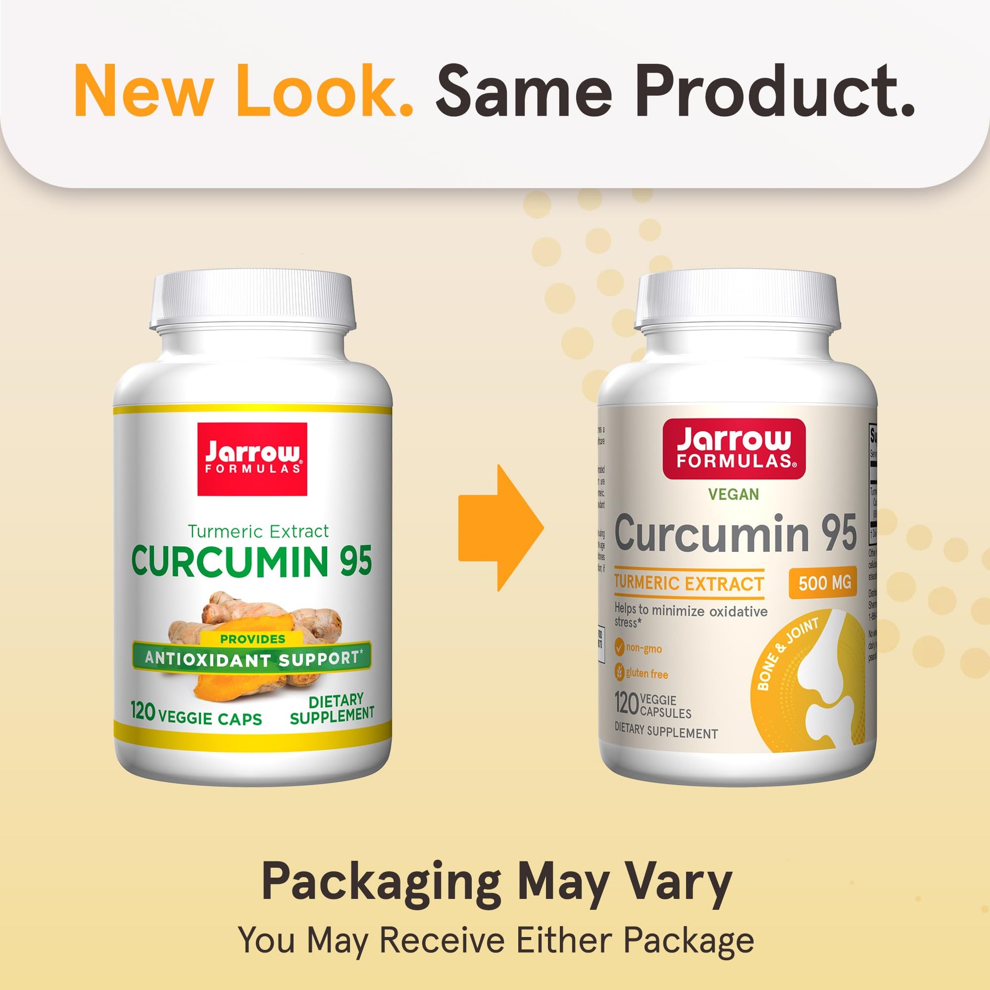Jarrow Formulas Curcumin 95 Supplement - Turmeric Extract Supplement, 500 mg for Antioxidant & Joint Support, 120 Capsules - PrimeBioHealth - canada supplements
