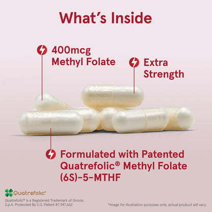 Jarrow Formulas Extra Strength Methyl Folate 400 mcg, Dietary Supplement for Cardiovascular and Neurologic Health Support - PrimeBioHealth - canada supplements