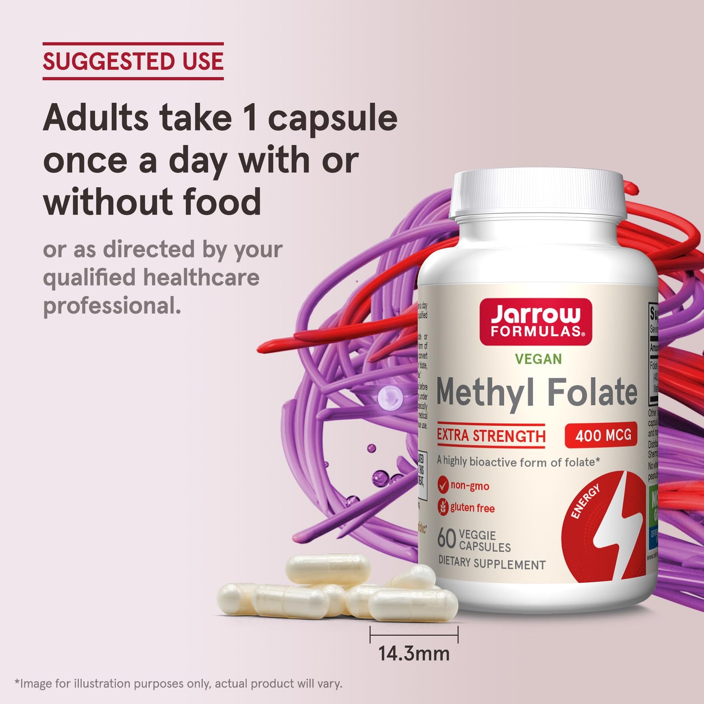 Jarrow Formulas Extra Strength Methyl Folate 400 mcg, Dietary Supplement for Cardiovascular and Neurologic Health Support - PrimeBioHealth - canada supplements