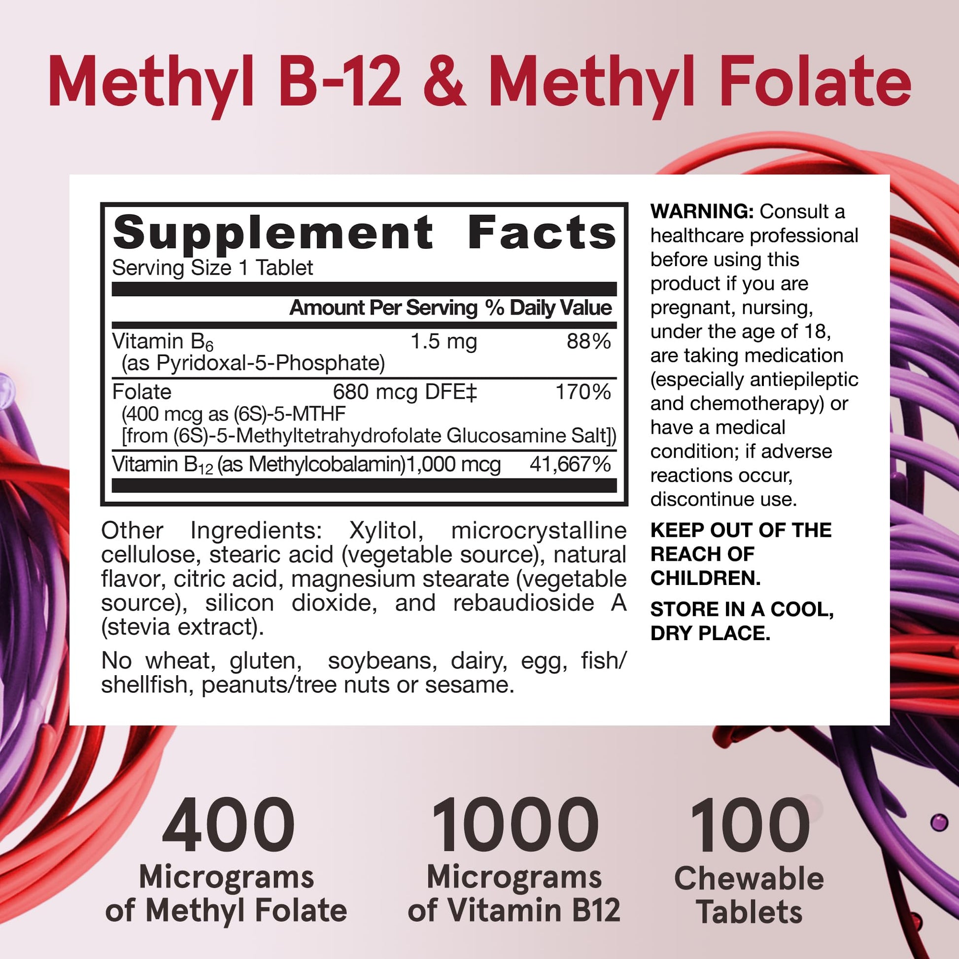 Jarrow Formulas Methyl B-12 & Methyl Folate, Bioactive Vitamin B9 & Vitamin B12 Supplement, Supports Cellular Energy Production, Healthy Brain Function & Metabolism - PrimeBioHealth - canada supplements