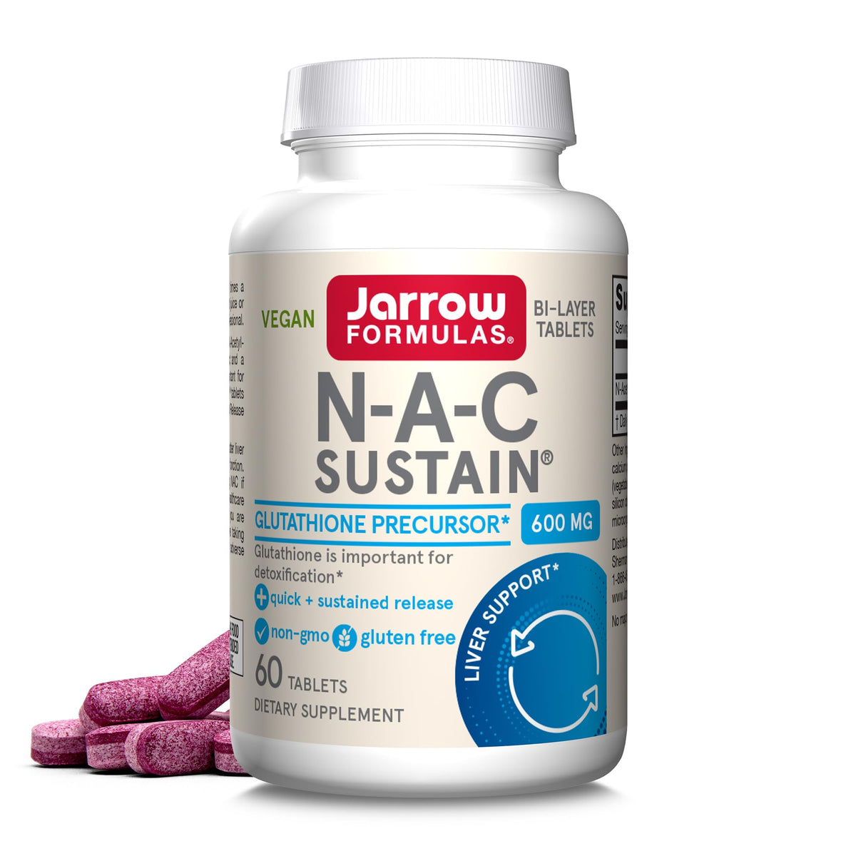 Jarrow Formulas N-A-C Sustain 600 mg, Dietary Supplement, NAC 600 mg, an Antioxidant Amino Acid Support - PrimeBioHealth - canada supplements