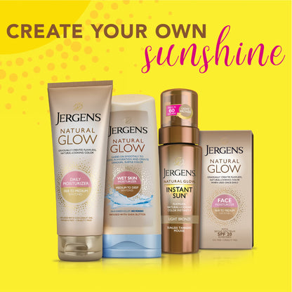 Jergens Natural Glow In Shower Lotion, Self Tanner for Medium to Deep Skin Tone, Sunless Tanning Wet Skin Lotion for Gradual - PrimeBioHealth - canada supplements