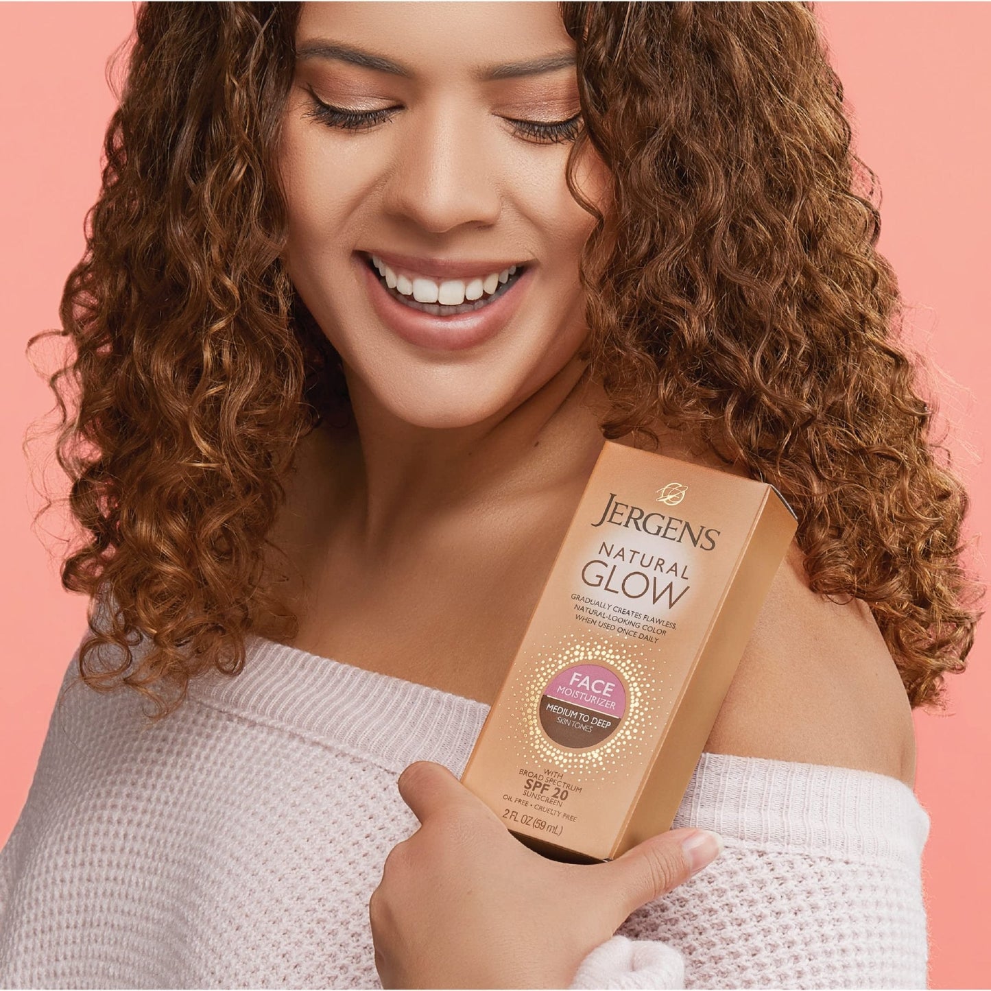 Jergens Natural Glow Self Tanner Face Moisturizer with SPF 20 Facial Sunscreen, Medium to Deep Skin Tone, Sunless Tanning, Oil Free - PrimeBioHealth - canada supplements