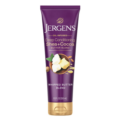 Jergens Shea and Cocoa Whipped Body Butter Lotion, Tone Enriching Hand And Body Lotion for Dry Skin, with Vitamins B3 & E, 8.5 Oz - PrimeBioHealth - canada supplements