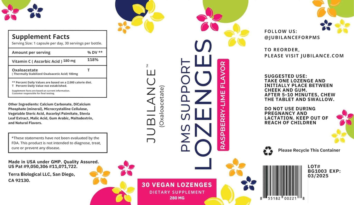Jubilance Uplift Lozenges On-Demand PMS Support Powered by Oxaloacetate – Fast-Acting Dietary Supplement for Women, 30 Count