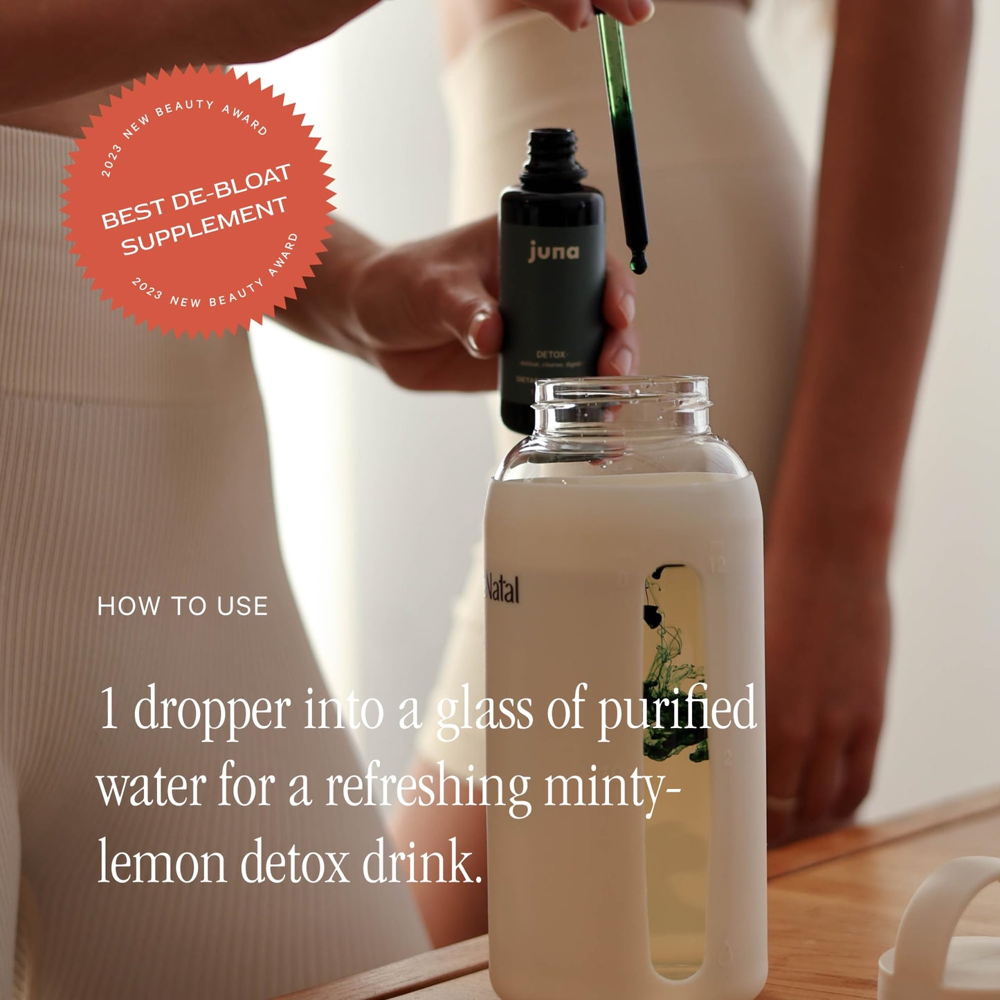 Juna Detox Chlorophyll Drops — Daily Wellness & Detox Support | Lemon Mint Spa Water Taste | Supports Cellular Health, Cleanse - PrimeBioHealth - canada supplements
