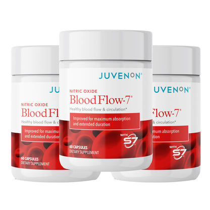Juvenon BloodFlow-7 Nitric Oxide Supplements for Men & Women - Natural Nitric Oxide Booster with Nitrosigine® + S7® - PrimeBioHealth - canada supplements