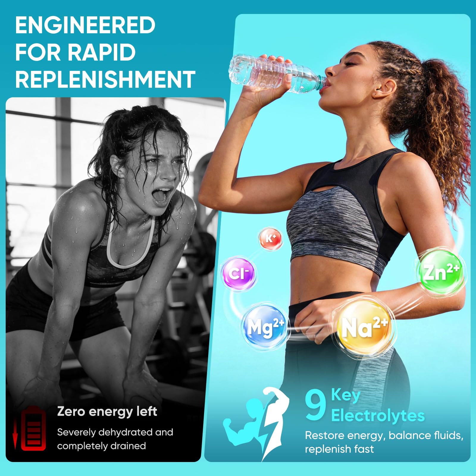 JYNOREX Electrolytes Powder Packets Sugar Free, 30 Sticks High Sodium Hydration Packets, Electrolyte Drink Mix with Lemon Lime Watermelon Peach Berry Kiwi - PrimeBioHealth - canada supplements
