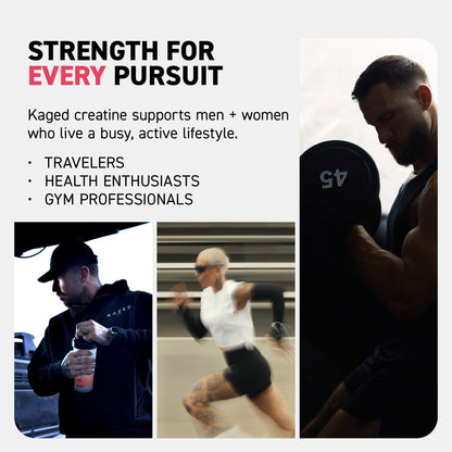 Kaged Creatine Monohydrate + Max Absorption Technology | Micronized Powder Stick Packs | Strawberry Lemonade | Muscle Building & Recovery | Brain Health - PrimeBioHealth - canada supplements