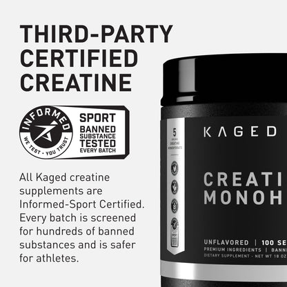 Kaged Creatine Monohydrate Micronized Powder | Unflavored | Muscle Building & Recovery | 5000 mg Per Serving | Vegan, Gluten Free, Easily Digestible - PrimeBioHealth - canada supplements